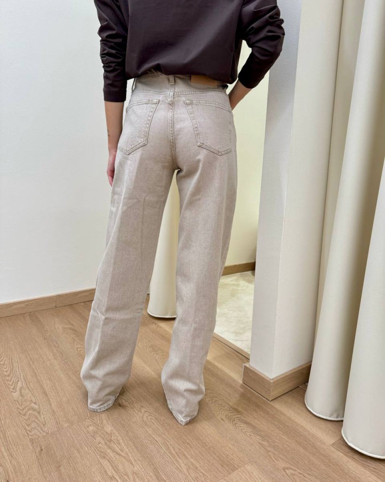 Jeans Nina gamba dritta beige Vicolo Shop Online Jeans Nina gamba dritta beige Vicolo