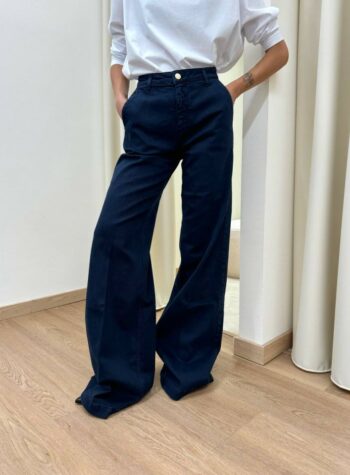 Shop Online Jeans Elena palazzo blu scuro Vicolo