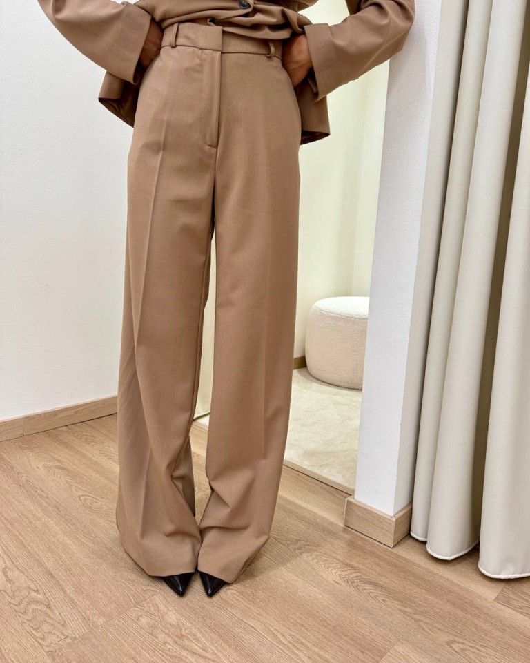 Pantalone palazzo cammello HaveOne Shop Online Pantalone palazzo cammello HaveOne