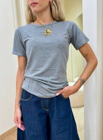 Shop Online T-shirt basic aderente grigio melange Kontatto