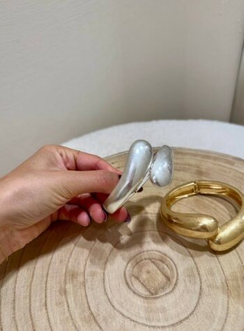 Shop Online Bracciale a goccia opaco argento