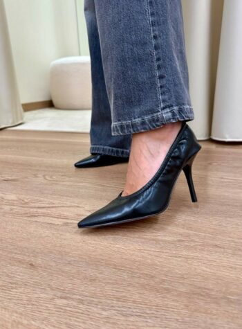 Shop Online Decolletè Vanta arricciata nera Twentyfourhaitch