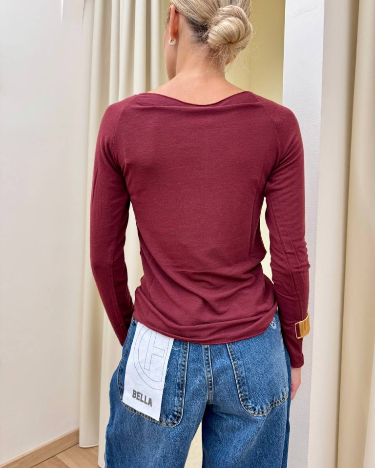 Maglia second skin marsala Kontatto Shop Online Maglia second skin marsala Kontatto