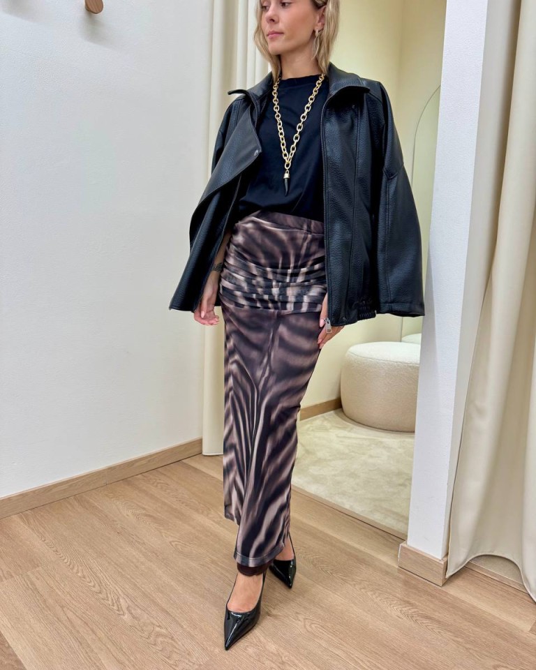 Gonna drappeggiata fantasia zebrata moro HaveOne Shop Online Gonna drappeggiata fantasia zebrata moro HaveOne