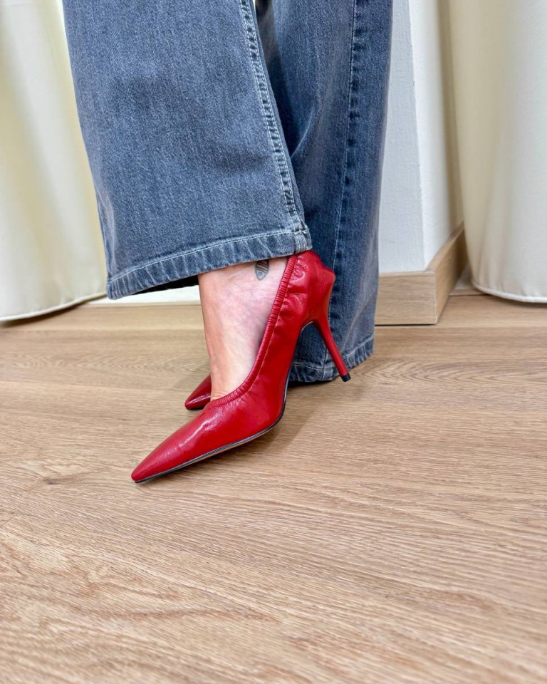 Decolletè Vanta arricciata rossa Twentyfourhaitch Shop Online Decolletè Vanta arricciata rossa Twentyfourhaitch