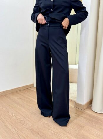 Shop Online Pantalone palazzo classico nero Tensione In