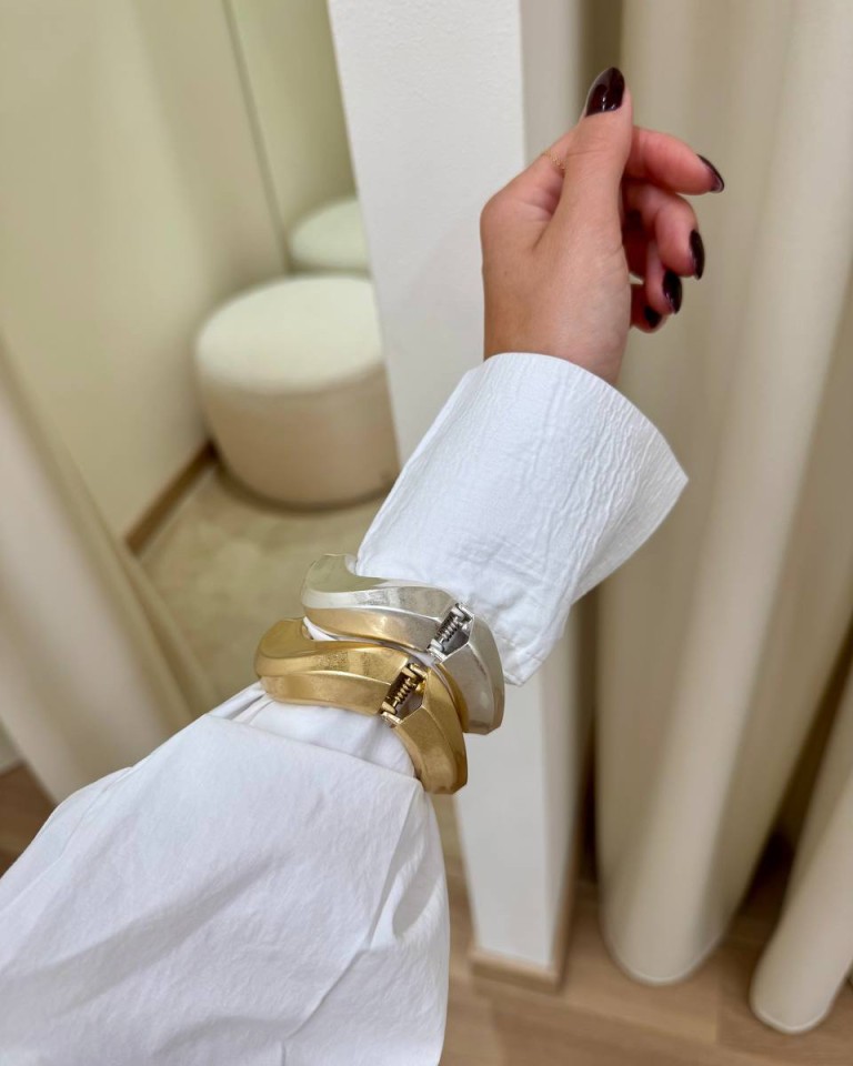 Bracciale ondulato argento opaco Shop Online Bracciale ondulato argento opaco
