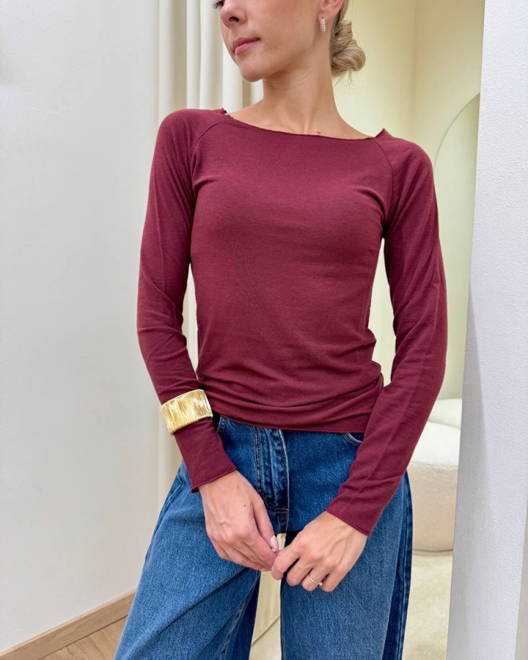 Maglia second skin marsala Kontatto Shop Online Maglia second skin marsala Kontatto