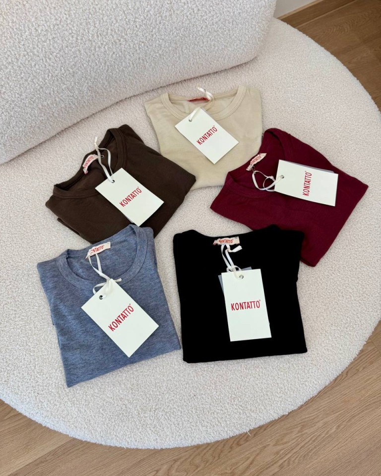Maglia basic aderente girocollo marsala Kontatto Shop Online Maglia basic aderente girocollo marsala Kontatto