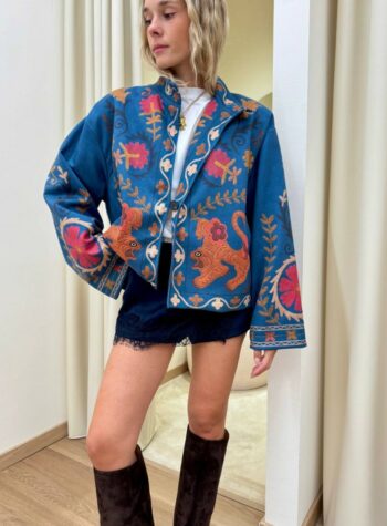 Shop Online Bomber Nomad drago effetto ricamo ottanio HaveOne