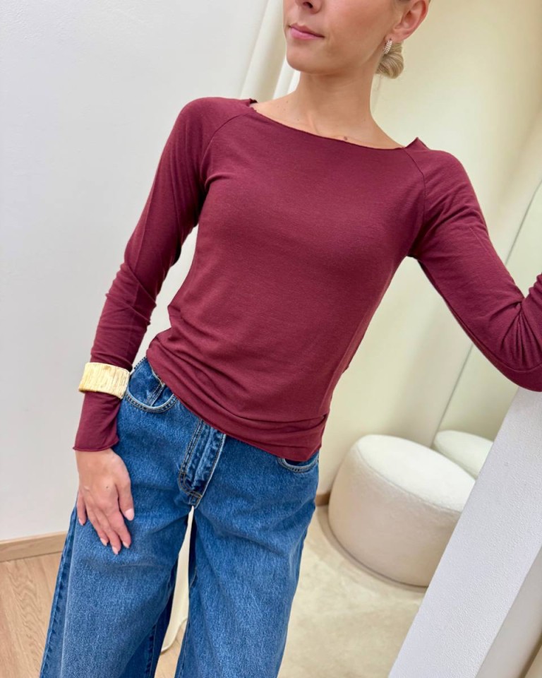 Maglia second skin marsala Kontatto Shop Online Maglia second skin marsala Kontatto