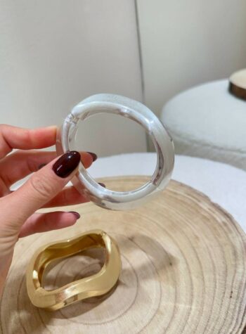 Shop Online Bracciale ondulato argento opaco