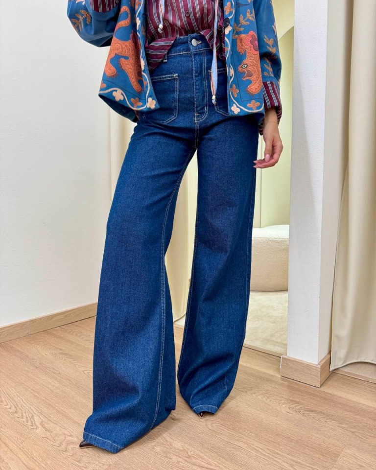 Jeans Plaza palazzo blu HaveOne Shop Online Jeans Plaza palazzo blu HaveOne