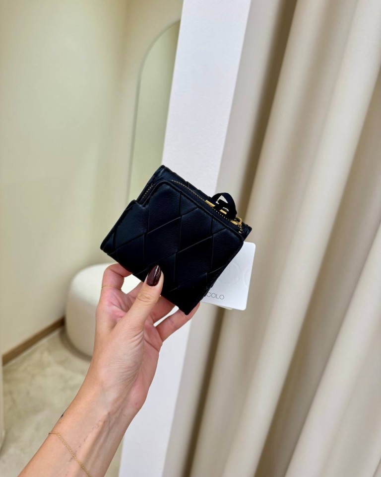 Portafogli intreccio nero Vicolo Shop Online Portafogli intreccio nero Vicolo