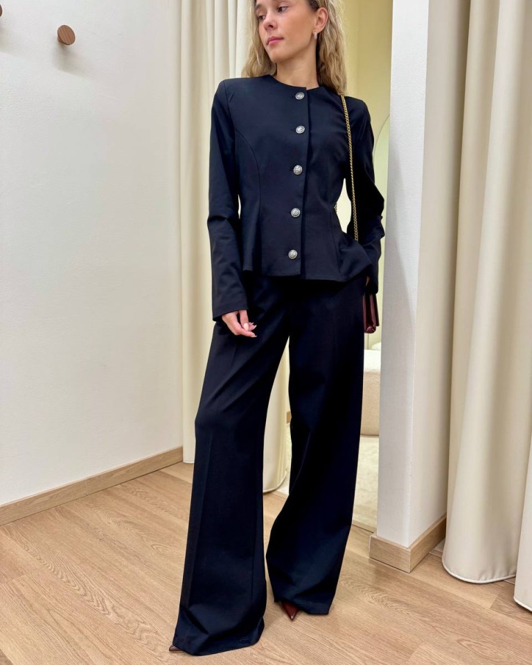 Pantalone palazzo classico nero Tensione In Shop Online Pantalone palazzo classico nero Tensione In