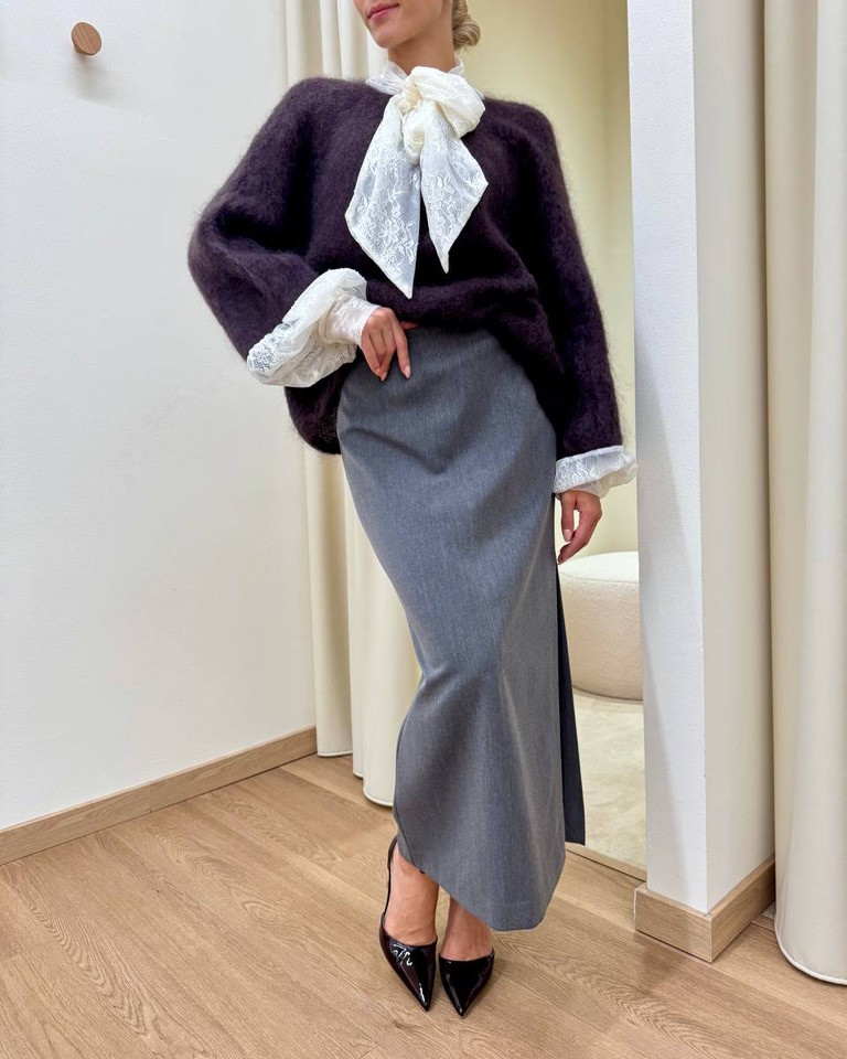 Gonna Luisa midi ad anfora grigia Souvenir Shop Online Gonna Luisa midi ad anfora grigia Souvenir