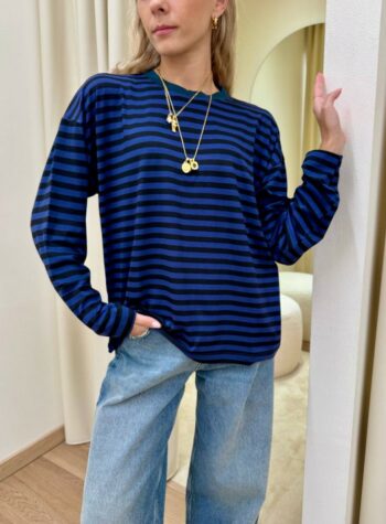Shop Online Maglia scatoletta righe blu e nero HaveOne