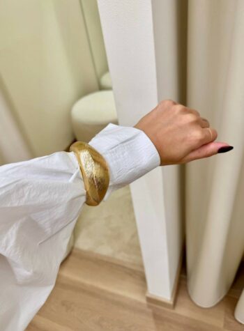 Shop Online Bracciale effetto rigato oro lucido