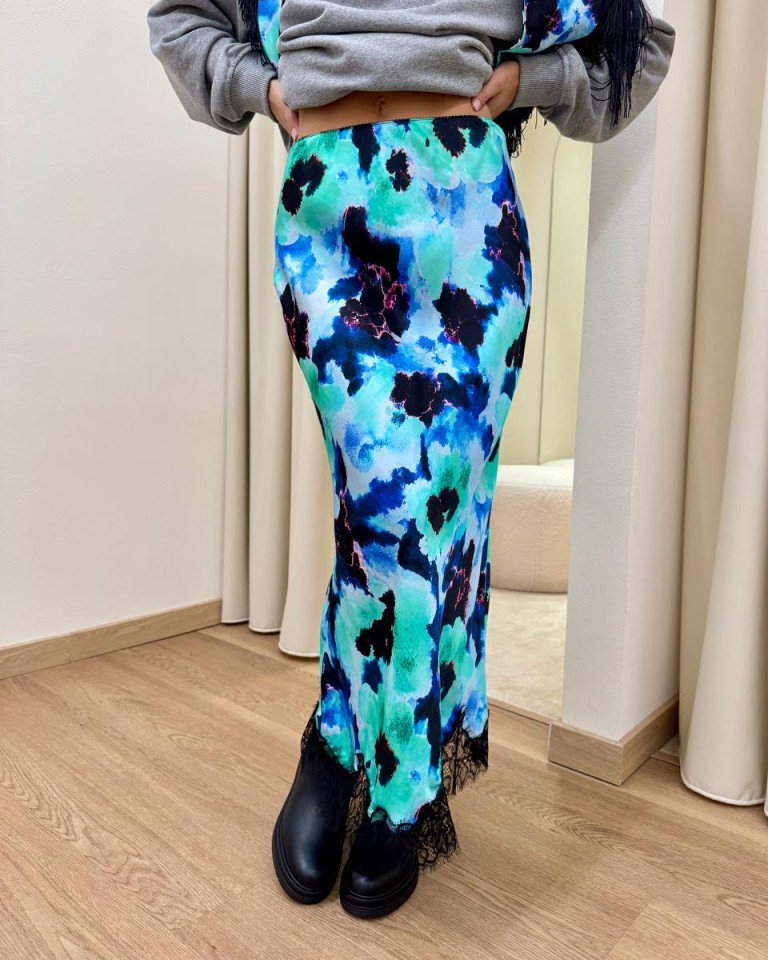 Longuette PEONIE acquarello turchese Tensione In Shop Online Longuette PEONIE acquarello turchese Tensione In