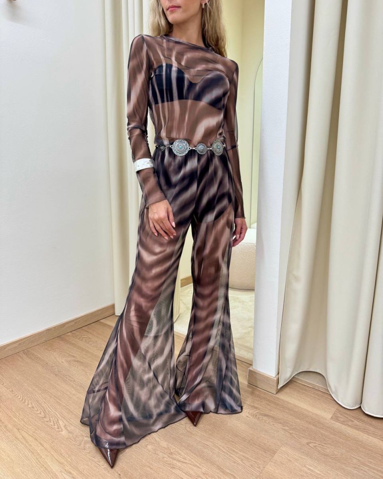 Pantalone a zampa fantasia zebra moro HaveOne Shop Online Pantalone a zampa fantasia zebra moro HaveOne