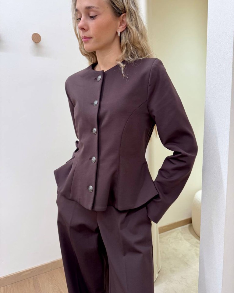 Giacca corta avvitata moro Tensione In Shop Online Giacca corta avvitata moro Tensione In