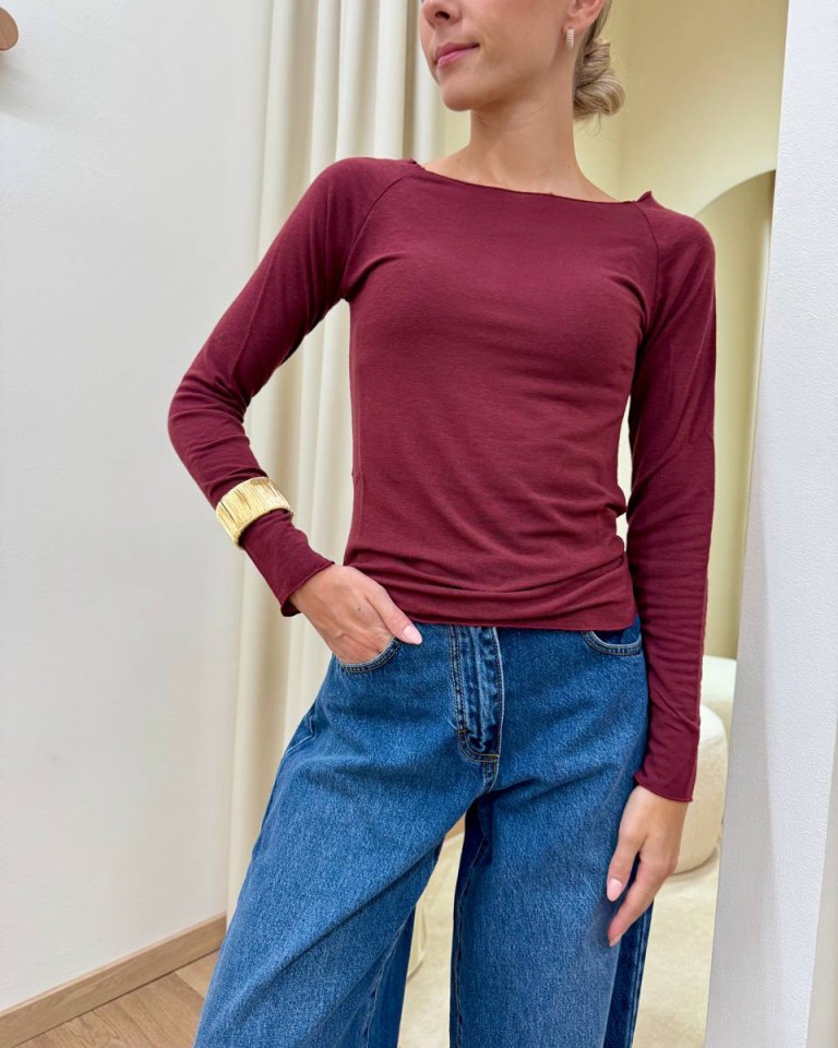 Maglia second skin marsala Kontatto Shop Online Maglia second skin marsala Kontatto