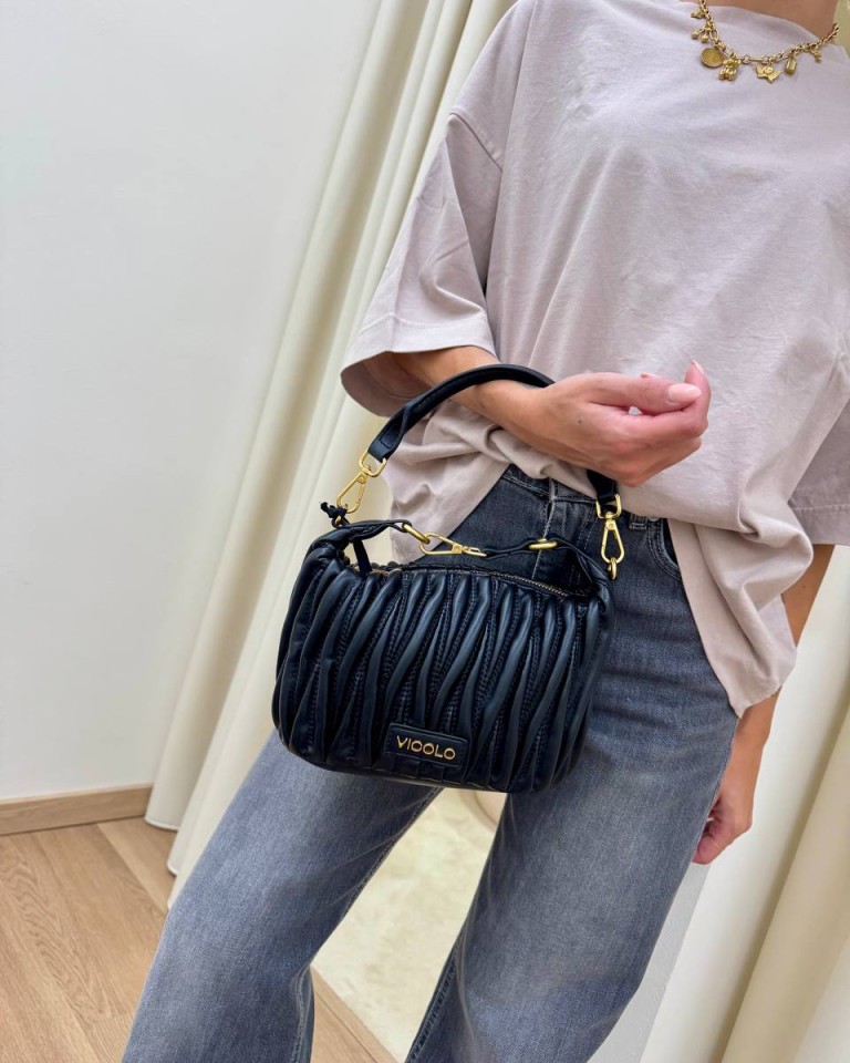 Borsa Hook nera Vicolo Shop Online Borsa Hook nera Vicolo