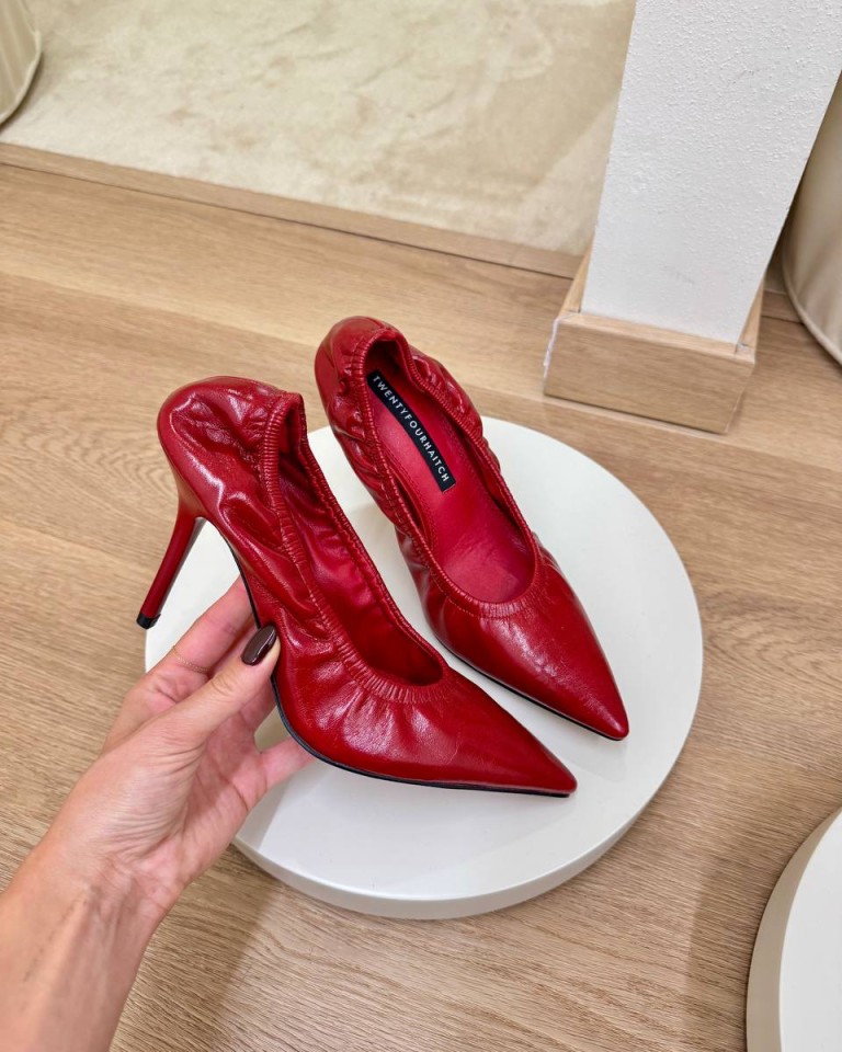Decolletè Vanta arricciata rossa Twentyfourhaitch Shop Online Decolletè Vanta arricciata rossa Twentyfourhaitch