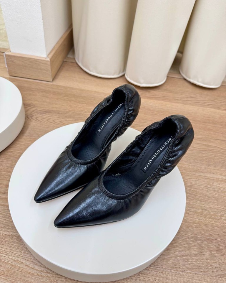Decolletè Vanta arricciata nera Twentyfourhaitch Shop Online Decolletè Vanta arricciata nera Twentyfourhaitch