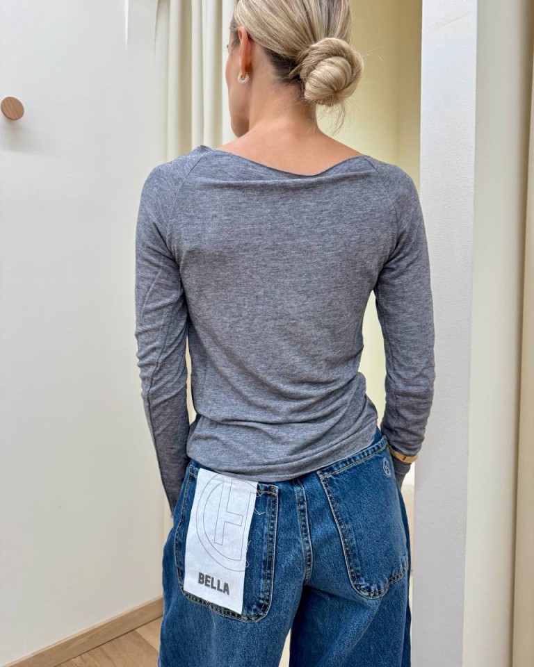 Maglia second skin grigio melange Kontatto Shop Online Maglia second skin grigio melange Kontatto