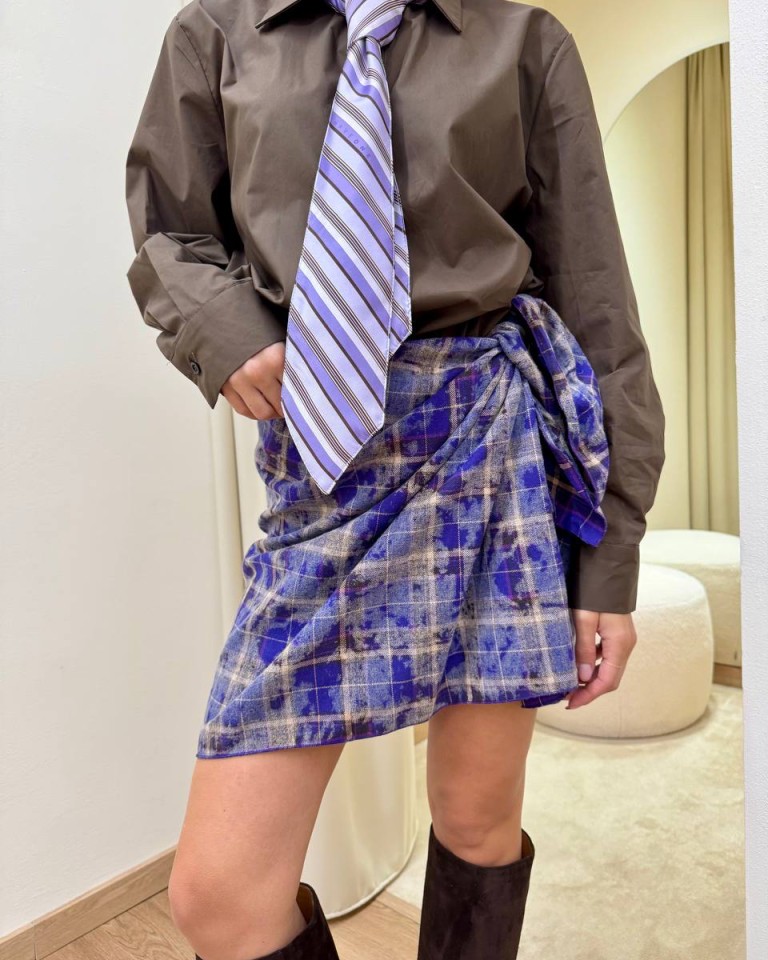 Gonna pareo Nomad check viola HaveOne Shop Online Gonna pareo Nomad check viola HaveOne