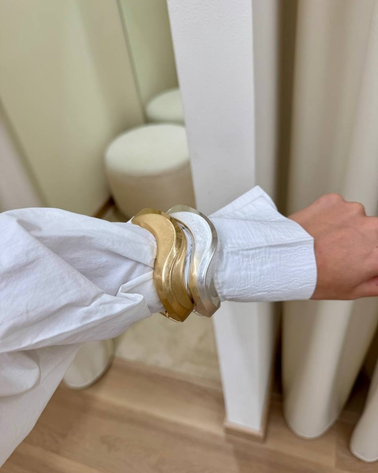 Bracciale ondulato argento opaco Shop Online Bracciale ondulato argento opaco