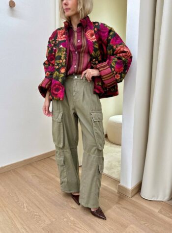 Shop Online Pantalone cargo ampio verde militare HaveOne