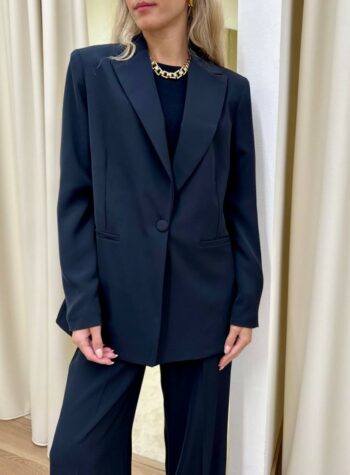 Shop Online Giacca fluida nera Susy Mix