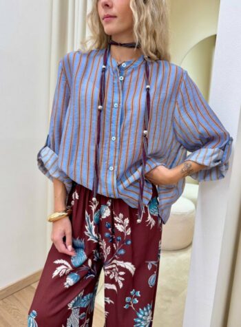 Shop Online Camicia Nomad con collana righe celeste HaveOne
