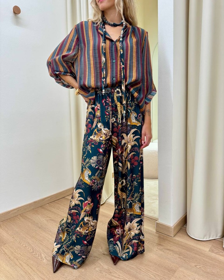 Pantalone Nomad "Cina" ottanio HaveOne Shop Online Pantalone Nomad "Cina" ottanio HaveOne