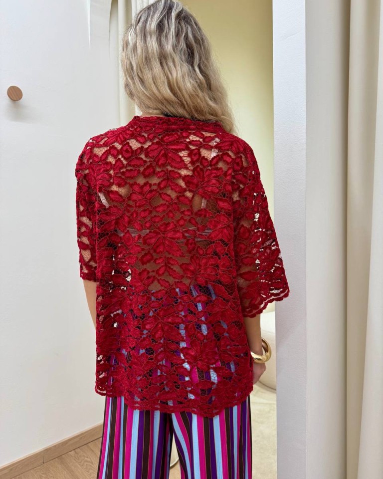 T-shirt Nomad pizzo di velluto rosso HaveOne Shop Online T-shirt Nomad pizzo di velluto rosso HaveOne