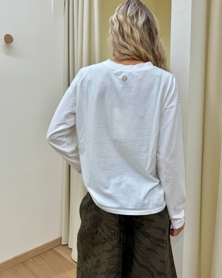 Maglia over scatoletta bianca HaveOne Shop Online Maglia over scatoletta bianca HaveOne