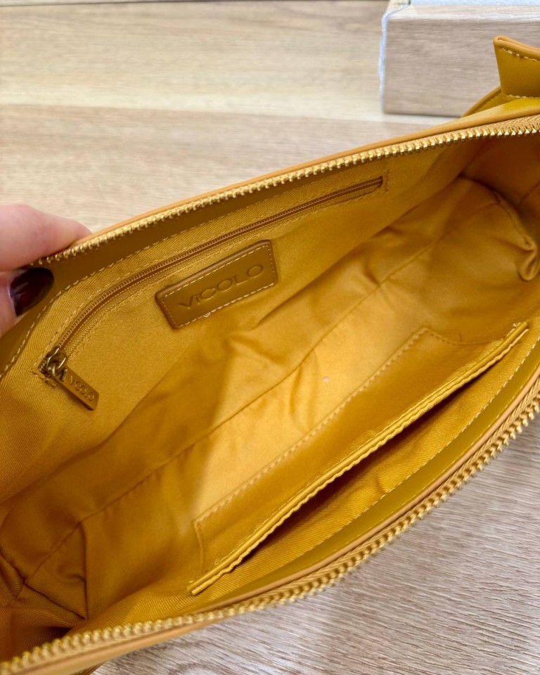 Borsa Deva ecopelle senape Vicolo Shop Online Borsa Deva ecopelle senape Vicolo