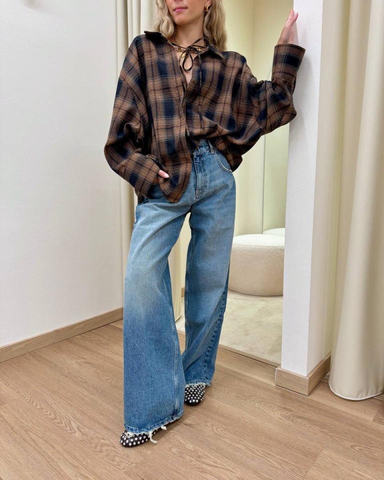 Twin set camicia e top check moro e nero Vicolo Shop Online Twin set camicia e top check moro e nero Vicolo