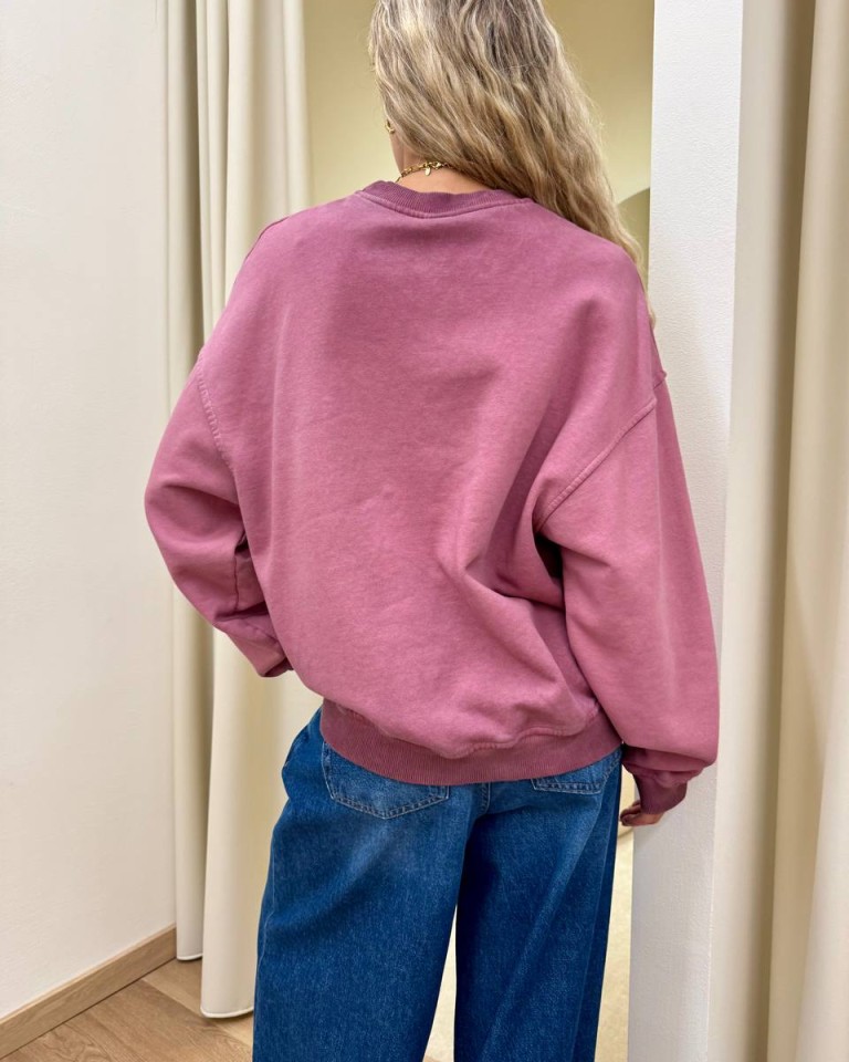 Felpa over rosa stampa "athletic department" Tensione In Shop Online Felpa over rosa stampa "athletic department" Tensione In
