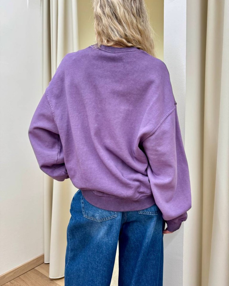 Felpa over lavanda stampa "athletic department" Tensione In Shop Online Felpa over lavanda stampa "athletic department" Tensione In