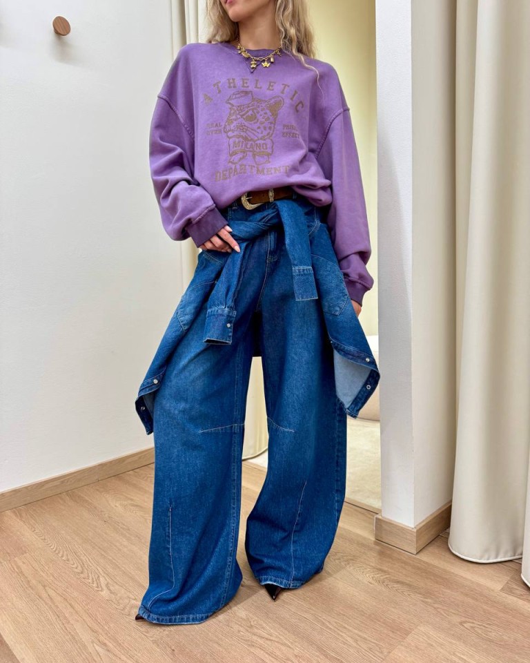 Jeans Ariel barrel wide leg blu medio Tensione In Shop Online Jeans Ariel barrel wide leg blu medio Tensione In