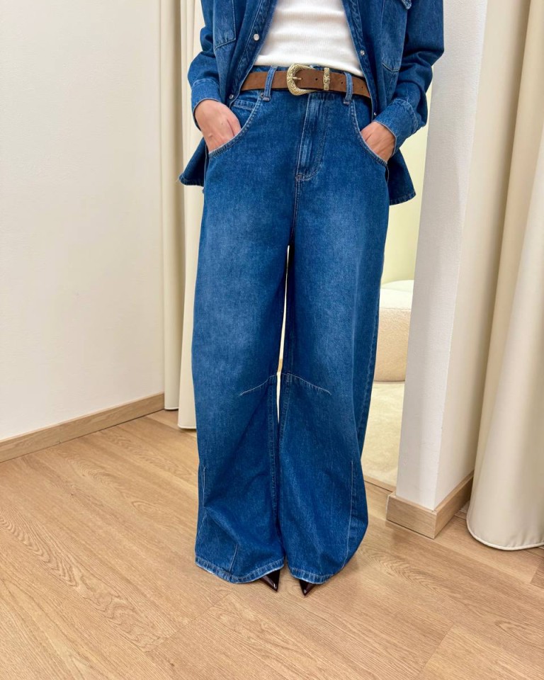Jeans Ariel barrel wide leg blu medio Tensione In Shop Online Jeans Ariel barrel wide leg blu medio Tensione In