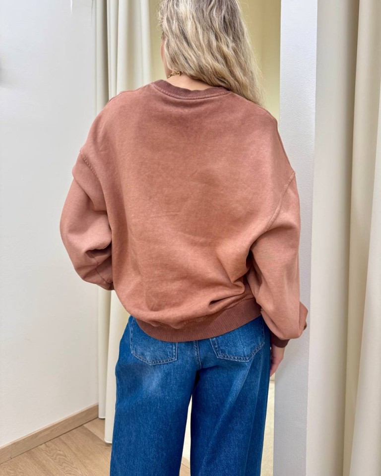 Felpa over blush stampa "athletic department" Tensione In Shop Online Felpa over blush stampa "athletic department" Tensione In