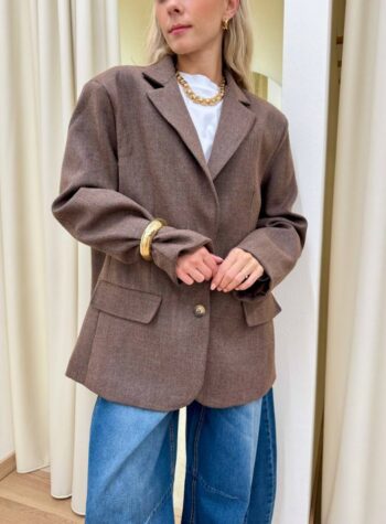 Shop Online Giacca over ricamo giraffa moro Tensione In