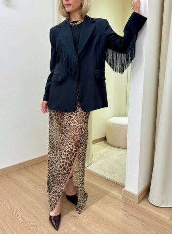 Shop Online Giacca con frange nera Tensione In