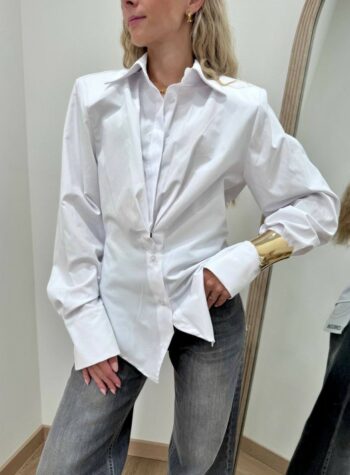 Shop Online Camicia con pieghe bianca Tensione In