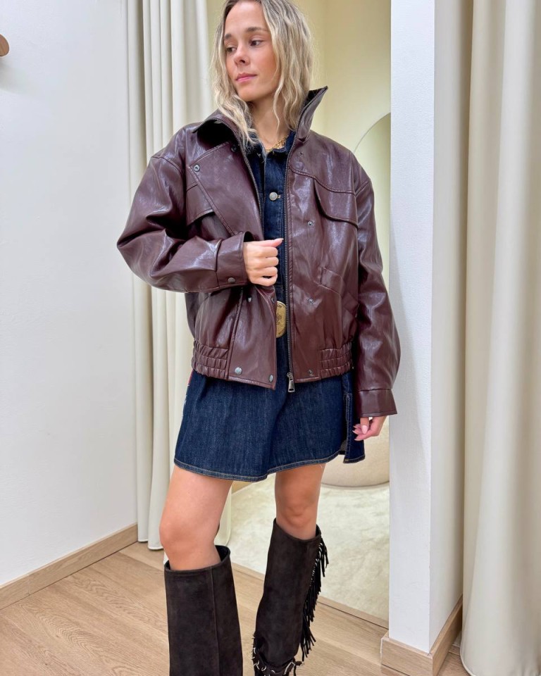 Bomber doppiopetto ecopelle vino Tensione In Shop Online Bomber doppiopetto ecopelle vino Tensione In