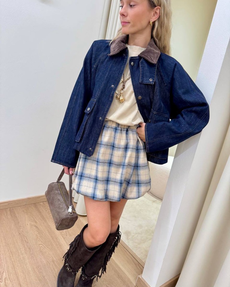 Giacca over denim collo velluto Tensione In Shop Online Giacca over denim collo velluto Tensione In